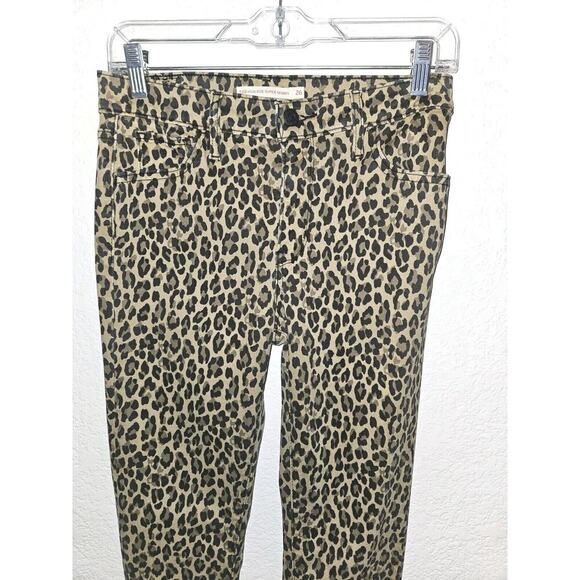 Levi's 720 Tan Leopard Print Hi Rise Stretch, super skinny Jeans Size 26 - Picture 5 of 14
